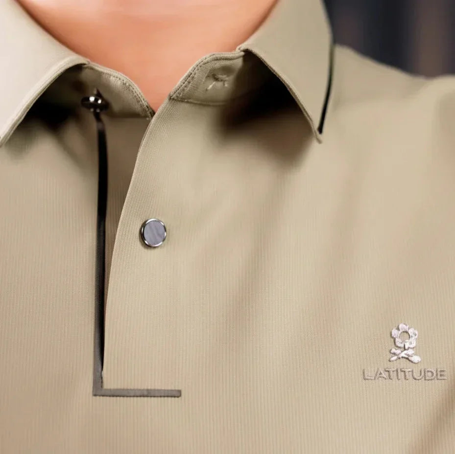 Camisa Polo Masculina Latitude – Poliéster e Elastano, Secagem Rápida e Alta Resistência